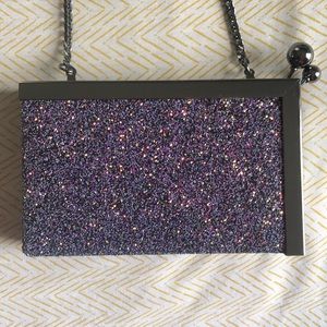 Zara Glittery/Sparkly Purple Clutch
